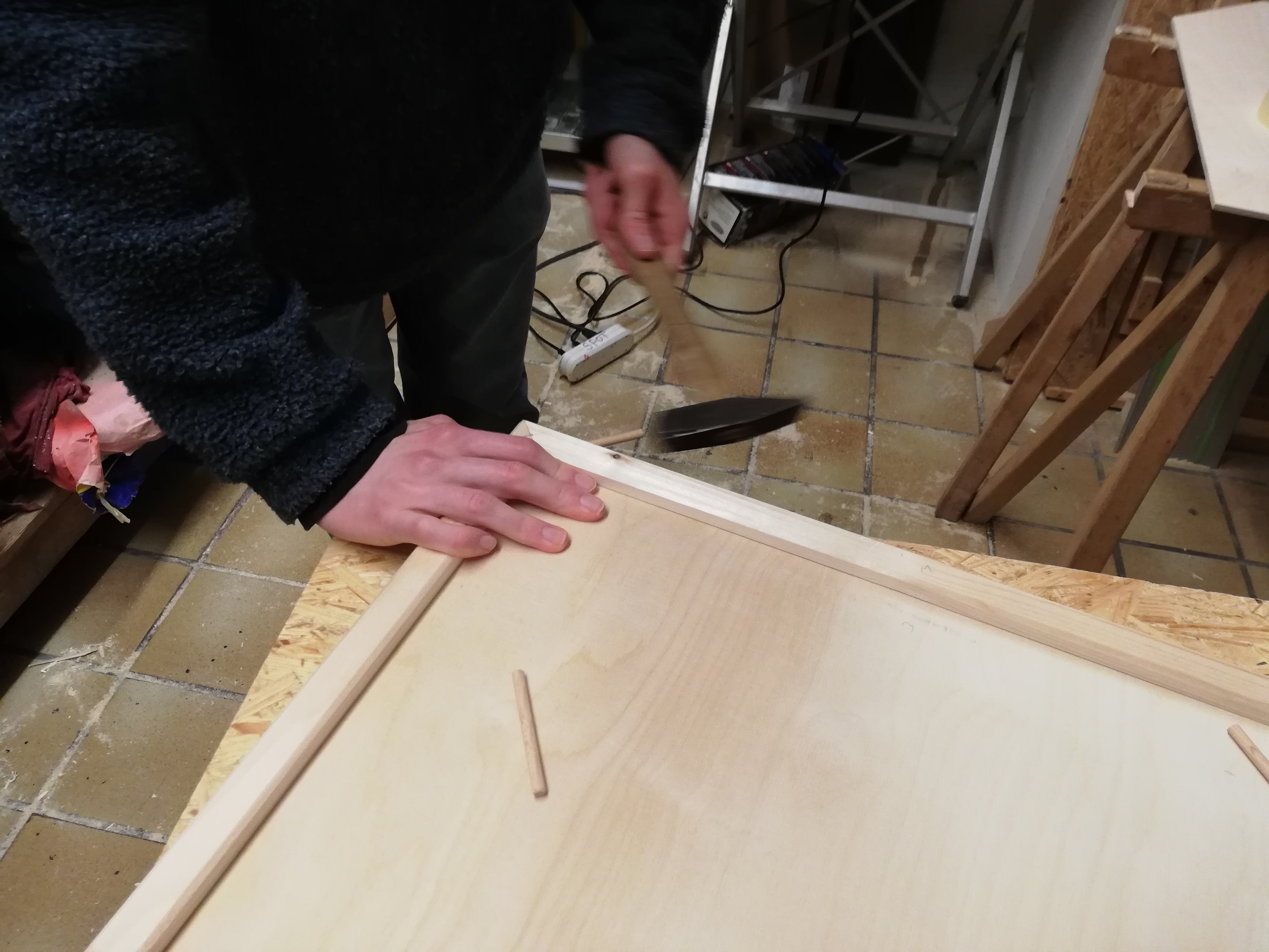 Spielplatten werden gebaut
